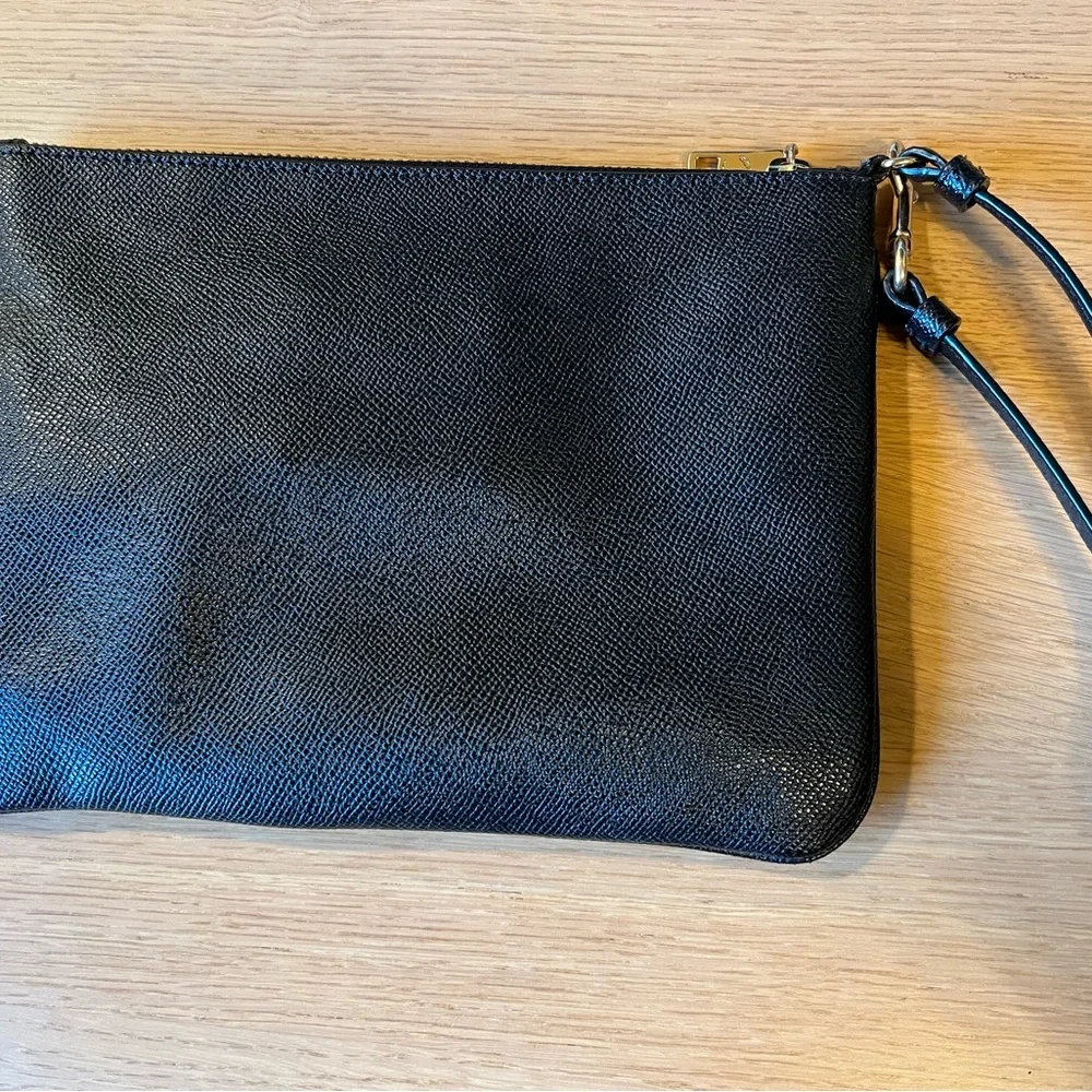 Coach Black Leather Wristlet - Picture 2 of 13
